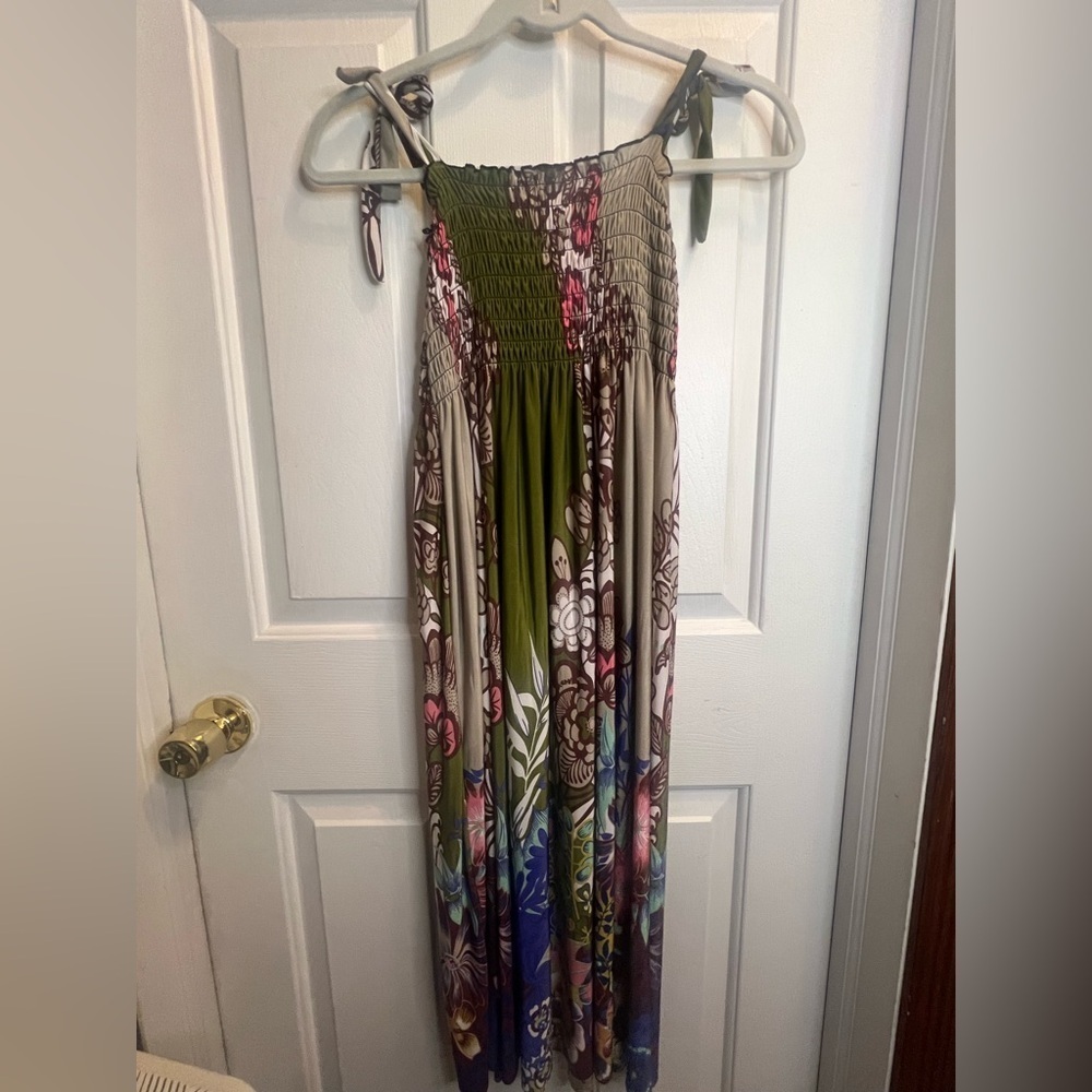 WinWin Floral Maxi Dress - Green and Brown